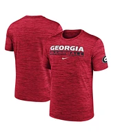 Nike Men's Red Georgia Bulldogs Velocity Baseball Wordmark Stack Performance T-Shirt