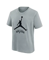 Jordan Big Boys and Girls Silver San Antonio Spurs Essential Jumpman Logo T-Shirt