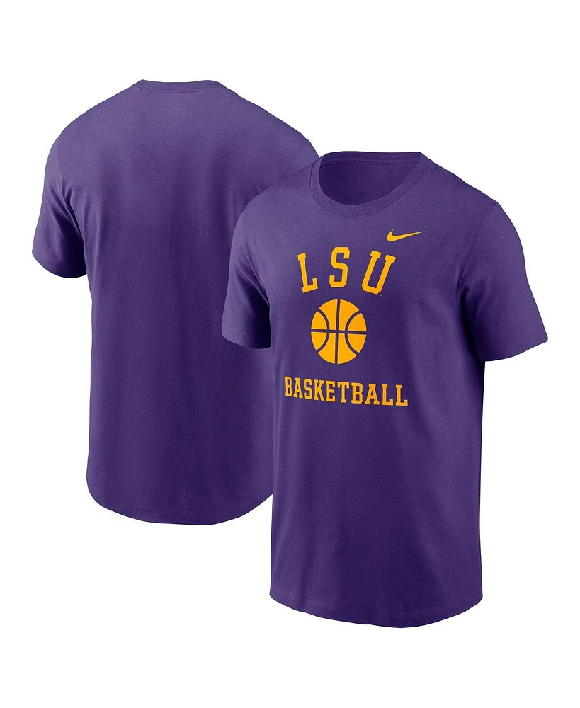Nike Men's Purple Lsu Tigers Basketball Icon T-Shirt