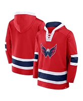 Fanatics Men's Red Washington Capitals Inside Line Fleece Pullover Hoodie