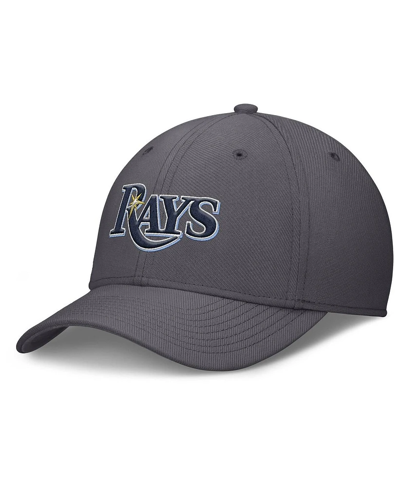Nike Men's Gray Tampa Bay Rays Swoosh Performance Flex Hat
