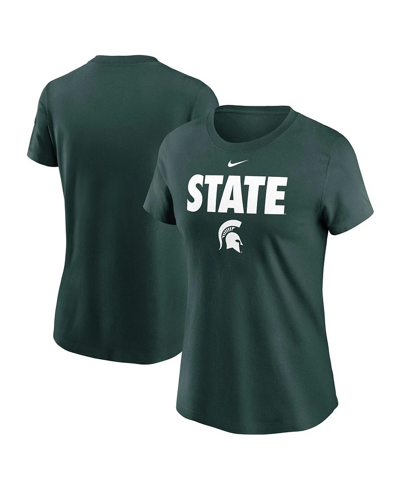 Nike Women's Green Michigan State Spartans Local Ultimate Chant T-Shirt