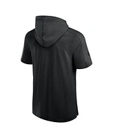 Fanatics Men's Black Montreal Canadiens Authentic Pro Road Performance Short Sleeve Pullover Hoodie