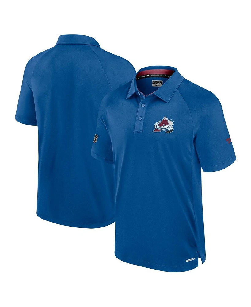 Fanatics Men's Blue Colorado Avalanche Authentic Pro Rink Polo Shirt