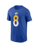 Nike Men's Jared Verse Royal Los Angeles Rams 2024 Nfl Draft First Round Pick Name Number T-Shirt