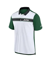 Nike Men's White/Green New York Jets Rewind Pique Polo Shirt