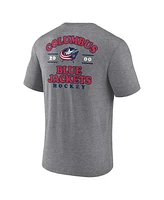 Fanatics Men's Heather Gray Columbus Blue Jackets Winger Tri-Blend T-Shirt