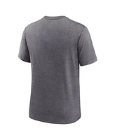 Nike Men's Heather Charcoal New Orleans Saints Helmet Tri-Blend T-Shirt