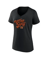 Fanatics Women's Black Cincinnati Bengals Back Home Again V-neck T-Shirt
