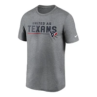 Nike Men's Heather Gray Houston Texans Legend Team Shoutout Performance T-Shirt