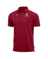 Men's Nike Heathered Crimson Oklahoma Sooners 2022 Coach Performance Polo Shirt