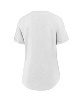 Fanatics Women's Heathered White Chicago Bears True Classics Hometown Tacked T-Shirt