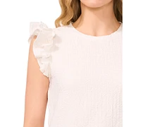 CeCe Women's Sleeveless Double Ruffled Tank Top
