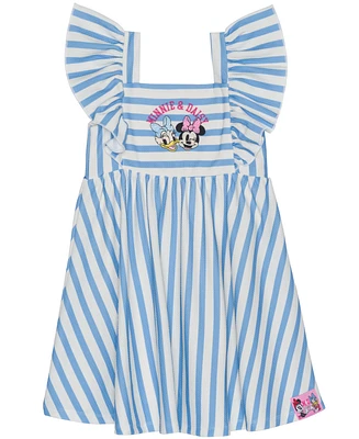 Disney Toddler and Little Girls Minnie Daisy Striped Dress