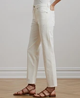 Lauren Ralph Women's Embroidered Relaxed Tapered Jeans