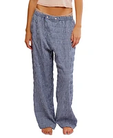 Free People Women's Cloud Ten Check-Print Pajama Pants