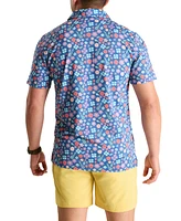 Chubbies Men's The Spring Pedal Classic-Fit Printed Performance Polo Shirt