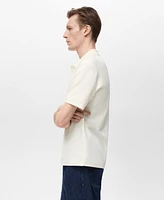 Mango Men's Message Cotton Polo Shirt