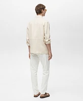 Mango Men's Slim-Fit Linen Overshirt