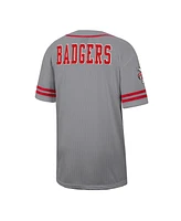 Colosseum Men's Gray Wisconsin Badgers Free Spirited Baseball Jersey