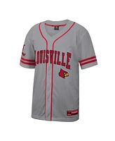 Colosseum Men's Gray Louisville Cardinals Free Spirited Baseball Jersey