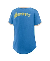 Fanatics Women's Royal Seattle Mariners Binge Worthy Stadium Slub V-Neck T-Shirt