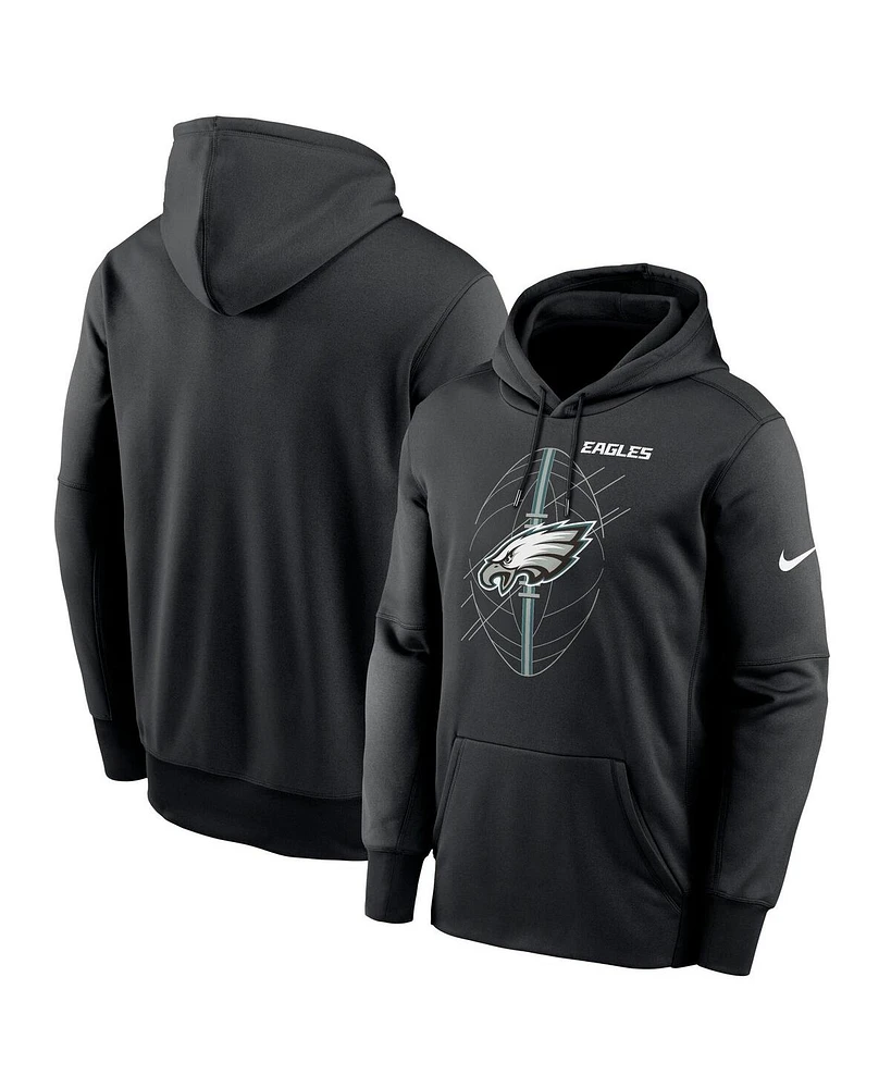 Nike Men's Black Philadelphia Eagles Performance Fleece Pullover Hoodie