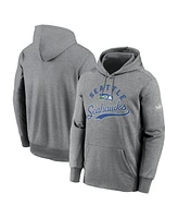 Nike Men's Heather Gray Seattle Seahawks Performance Fleece Pullover Hoodie