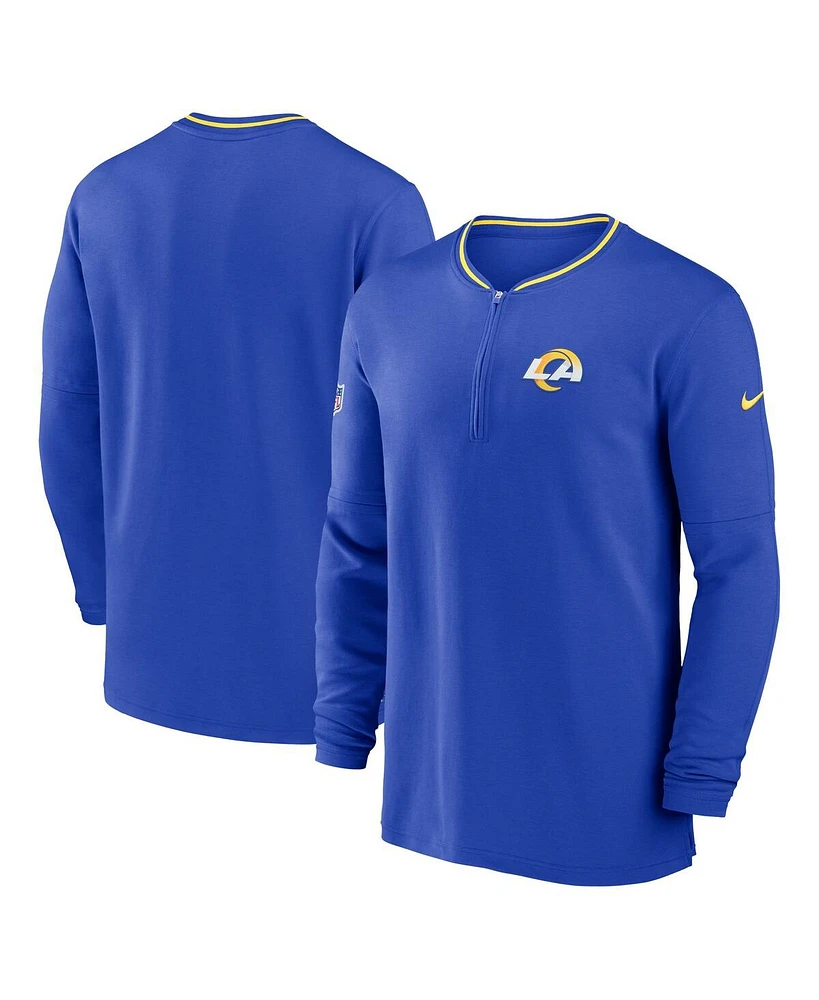 Nike Men's Royal Los Angeles Rams Coach Half-Zip Sweatshirt