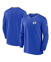 Nike Men's Royal Los Angeles Rams Coach Half-Zip Sweatshirt