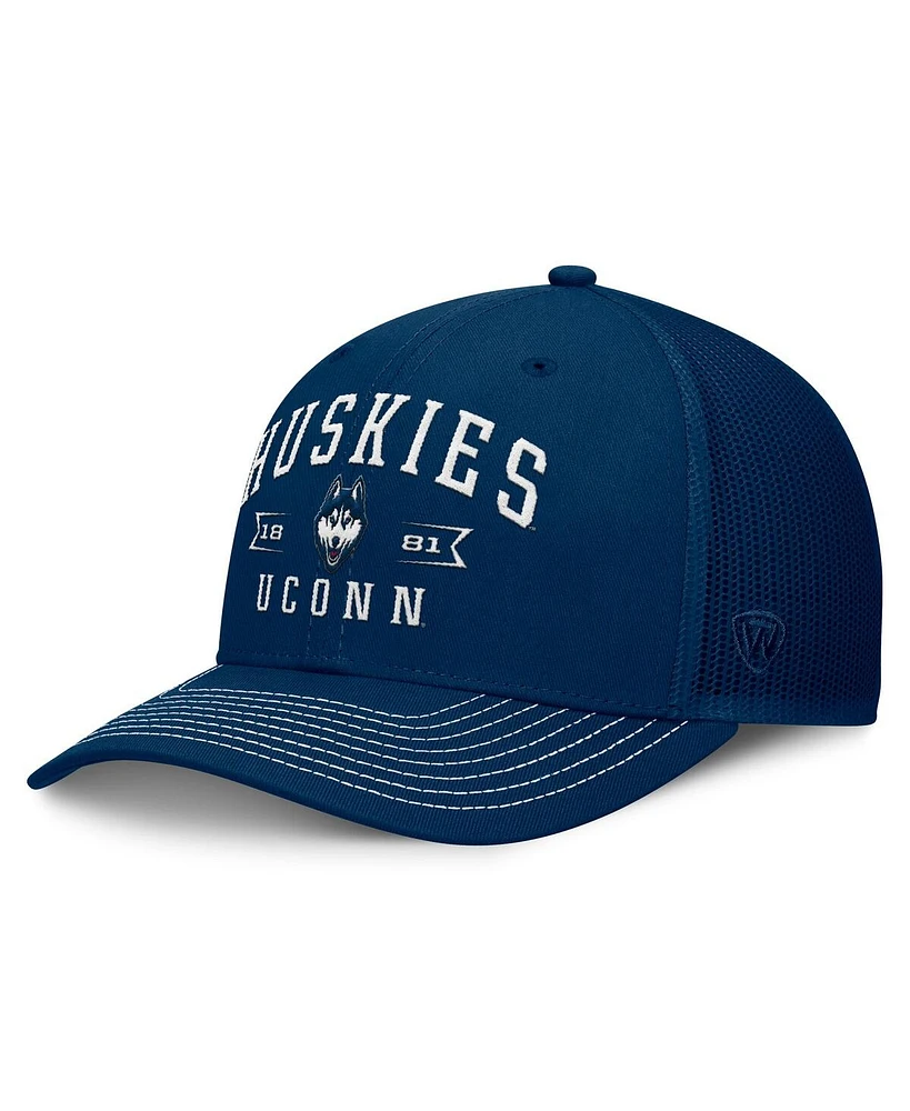 Top of the World Men's True Navy UConn Huskies Carson Trucker Adjustable Hat