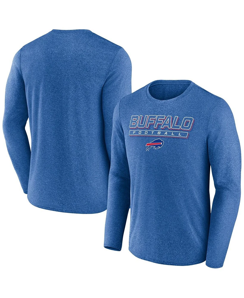 Fanatics Men's Heather Royal Buffalo Bills Fundamentals Long Sleeve T-Shirt