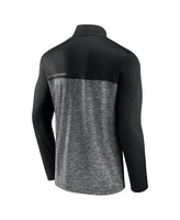Fanatics Men's Black Vegas Golden Knights Iconic Defender Quarter-Zip Jacket