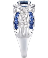 Emerald (3/8 ct. t.w.) & Diamond (1/4 ct. t.w.) Multirow Swirl Ring in 14k Gold (Also in Ruby & Sapphire)