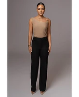 Jluxlabel Women's Shanti Faux Buckle Top
