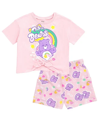 Care Bears Girls Best Friend Bear T-Shirt and French Terry Shorts Outfit Set