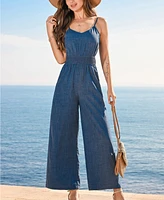 Cupshe Women's Polished Fit Blue Jumpsuit