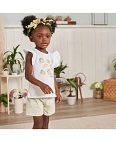 Gerber Toddler Girls Coordinating Shirts and Short Set