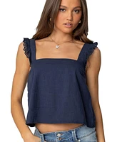 Edikted Women's Viviana Linen Look Top