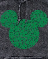Mickey Classic Men's Clover Fill Hoodie Fleece Pullover Sweatshirt