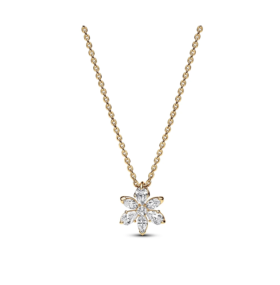 Pandora Gold-Plated Sparkling Herbarium Cluster Pendant Necklace