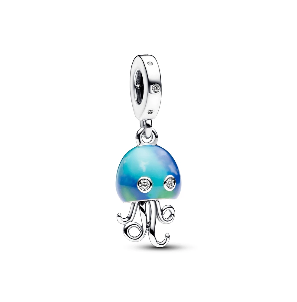 Pandora Sterling Silver Color-Changing Jellyfish Dangle Charms