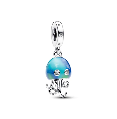Pandora Sterling Silver Color-Changing Jellyfish Dangle Charms