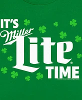 Miller Lite Men's Irish Time Crew Fleece Pullover Sweatshirt