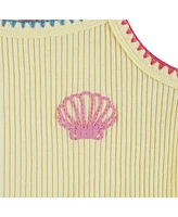 Andy & Evan Little Girls Toddler/Child Yellow Rib Knit Tank and Skort Set