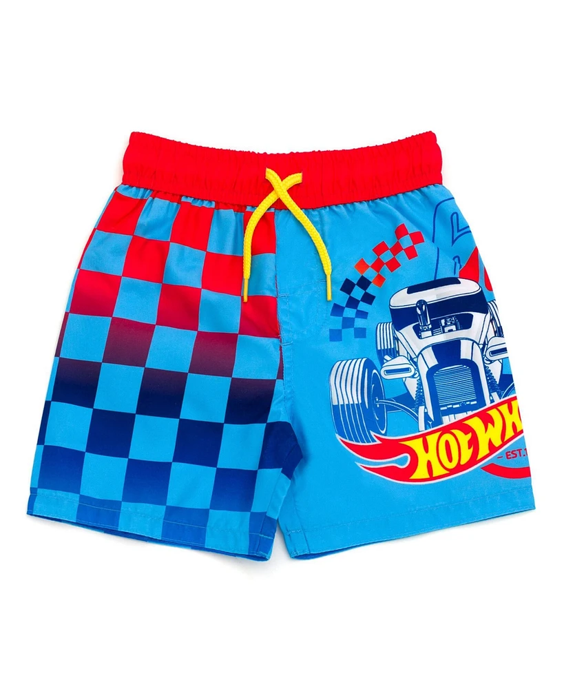 Hot Wheels Toddler Boys Upf 50+ Swim Trunks Bathing Suit