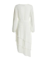 Quiz Women's Crinkle Chiffon Asymmetric Wrap Dress