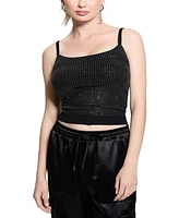 Guess Women's Khloe Rhinestone Sweater Tank Top