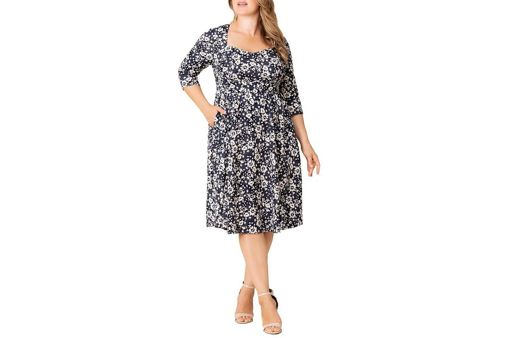 Kiyonna Plus Royal Sweetheart Cocktail Dress