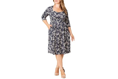 Kiyonna Plus Royal Sweetheart Cocktail Dress